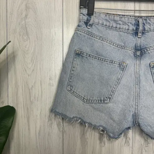 ZARA  High Rise Distressed Ripped Denim Shorts size 4