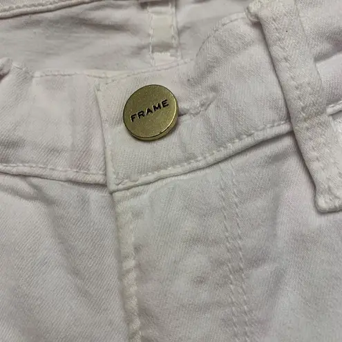 Frame Le Skinny De Jeanne Crop in Blanc size 25 white