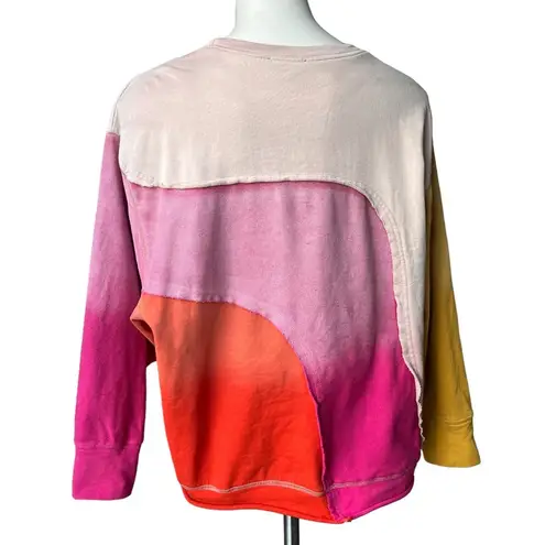 FATE. Oversized Cotton Color Block Sweatshirt, Sz S