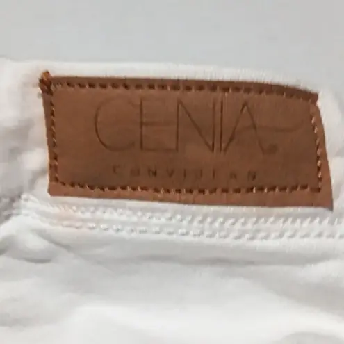 Cenia Convi Skinny Jeans-Size 14-White-Zippered Gusset-Body Shaping-Coastal
