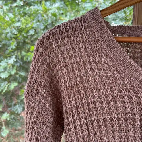 Ultra Flirt Tan Waffle Knit Pullover Sweater Size S. NEW