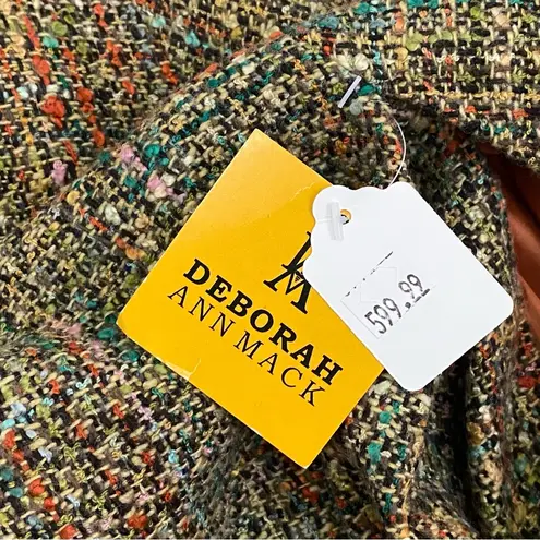 DAM Fashion DEBORAH ANN MACK Lambskin Tweed Wool Poncho Cape With Armhole Size 8