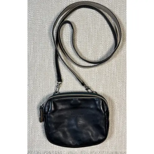 Bruno Rossi Firenze Women's Small Leather Black Crossbody Bag Made in Italy