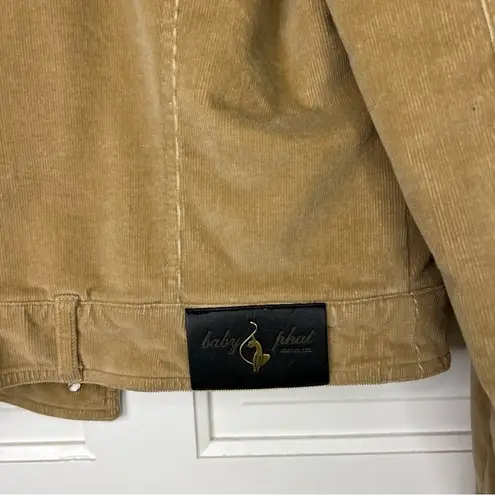Baby Phat Y2k corduroy button up jacket tan size medium