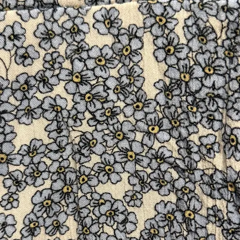 B. Smart Blue Floral Mini Dress Size 9 Ruffle Hem Tie Waist Summer Party Wrap