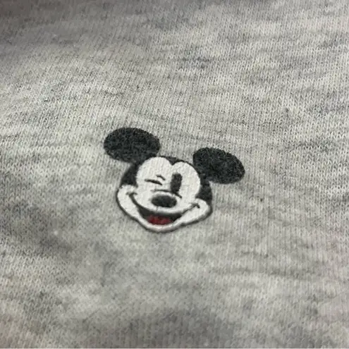 H&M Disney x  L.O.G.G. Hoodie Relaxed Fit Mickey Mouse Embroidered Gray M