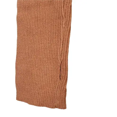 Alexia Admor Womens M Eliah Long Sleeve Knit Midi Dress in Tan NEW