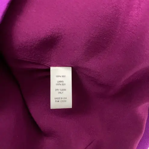 Cushnie et Ochs Draped Silk Cutout Dress in Royal Purple