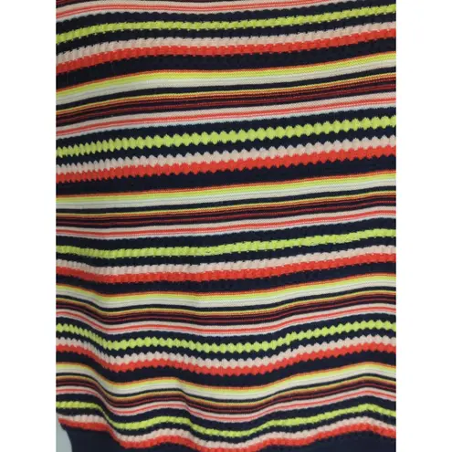ZARA  Multi-Colored Striped Cotton Blend Knit Top Womens Small Academia Y2K Retro