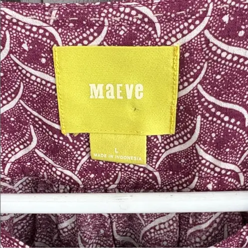 Maeve Like New Anthropologie  Orli
Bibbed Button Down Top Large