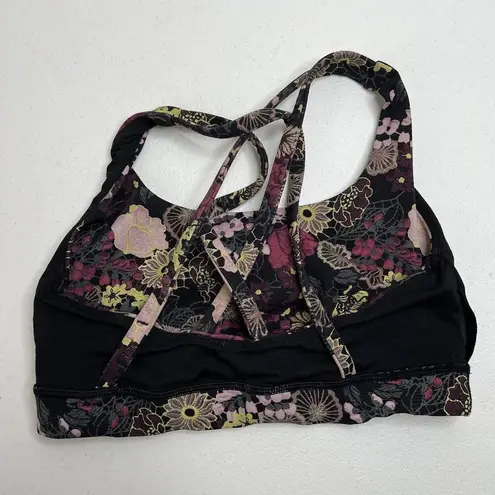 Lululemon  Size 4 Energy Bra Fluorolace Multi Medium Support Stretch B / C Cup