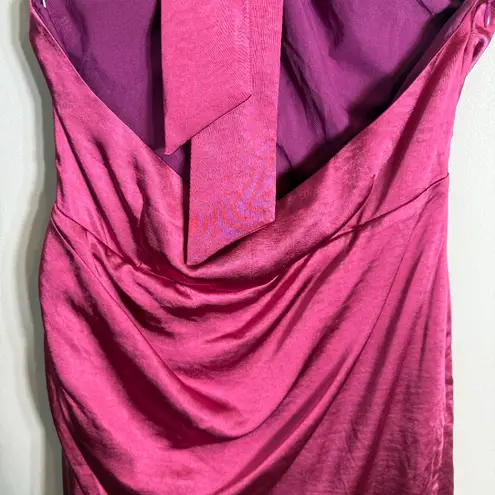 Elliatt Revolve Caroline Dress Women's Large Ruby Asymmetrical Halter Party NWT