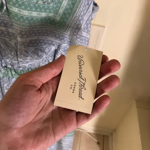 Universal Threads Universal Thread NWT Women's Green Gray Paisley Elastic Waist Maxi Dress Size XS thumbnail 5