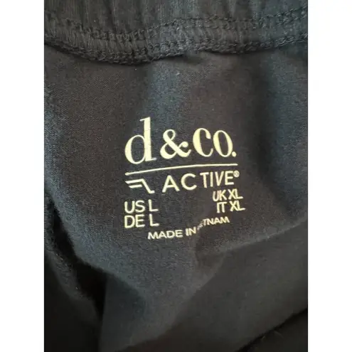 Denim & Co . Active Duo Stretch Full-Length Drawcord Pant Navy Large
