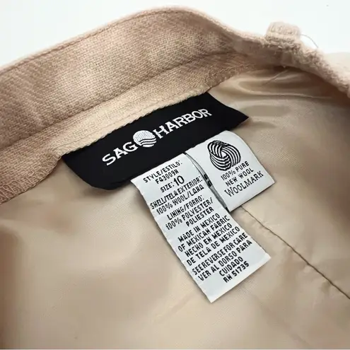 Vintage Deadstock Pure Wool Midi Skirt in Buff | Size M Tan Size M