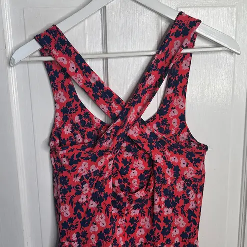 Pact Organic Cotton Fit & Flare Open Back Maxi Dress Sweet Cayenne W1898 Sz M Pink Size M