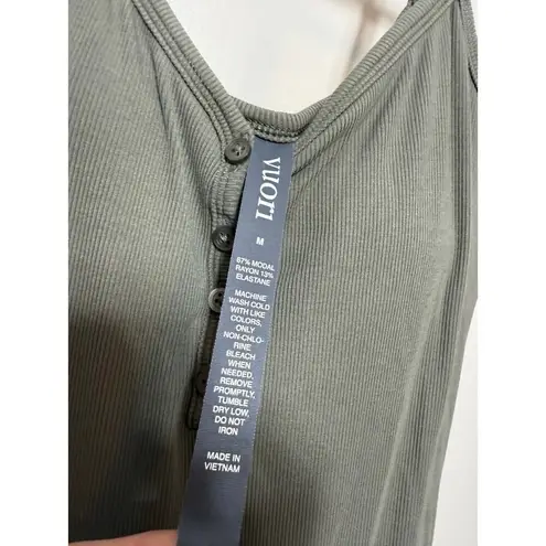 Vuori Pose Henley Jumpsuit in Dark Metal Green Women's Sz. M