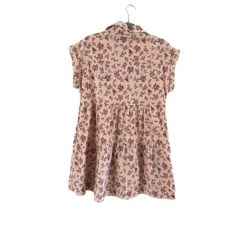 Women's Emily Wonder Pink Floral Striped Mini Dress S