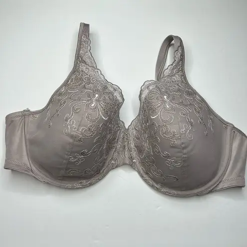 Playtex Gray Underwire Bra 36DD Full Coverage Lined