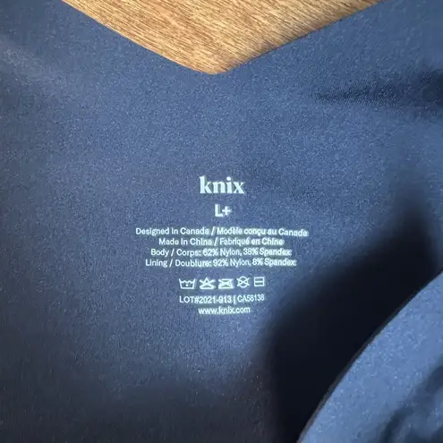 Knix LuxeLift Slip Womens L+ Black Wireless Shapewear Adjustable Smooth Control Size L