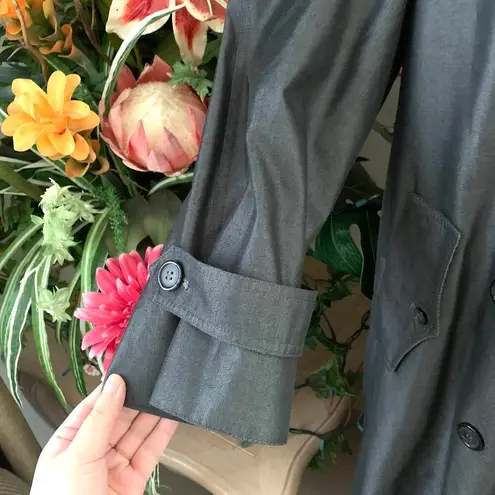 Evan Picone Vintage Wool Lined Trench Coat in Gray