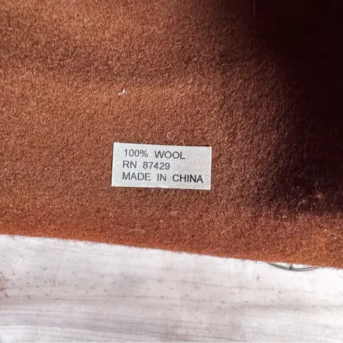 Vintage Brown 100% Wool Bucket Hat with Flower Flapper 1920s Style Derby Lace