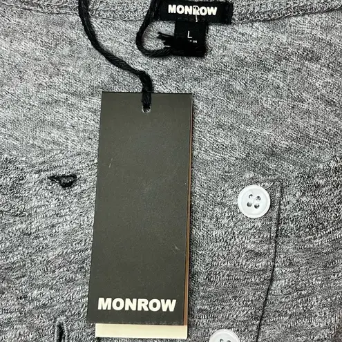 Monrow Henley Drawstring Jumpsuit Gray Size L