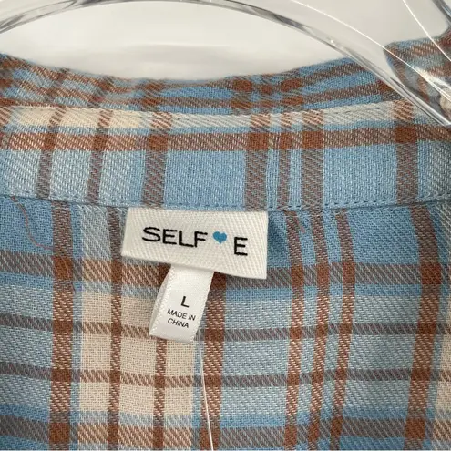 Self Esteem  Juniors Plaid Cropped Top Size Large NWT