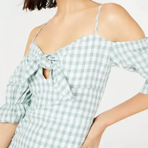 Boutique leRumi cold shoulder Plaid dress 