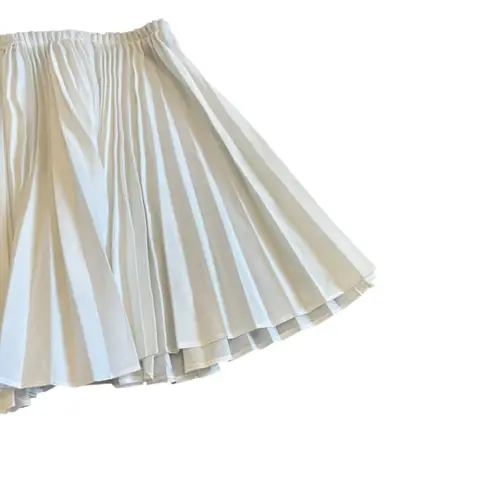 Derek Lam 10 Crosby Grey White Mini Tennis Skirt Pleated Fit N Flare Size 6 Gray