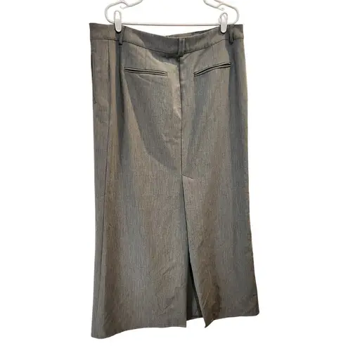 barney's new york x Forever 21 Straight Pencil Polished Maxi Skirt Gray Size 1X