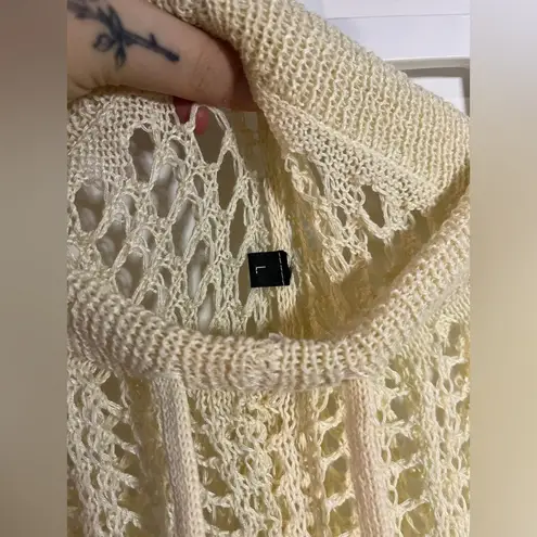 Odiva NWT Crochet Pullover Swimwear Cover Up Pants Size Large in Crème Color