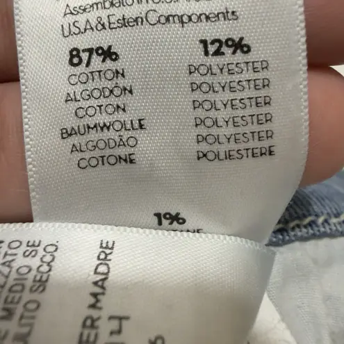 Mother Women’s High‑Waisted Looker Crop Jeans Size 26 Chatterbox Knee Rips Blue