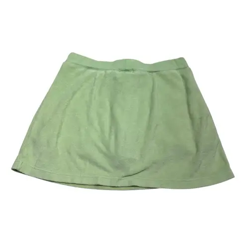 Y2K N.Y.L Terry cloth mini skirt Green Size L