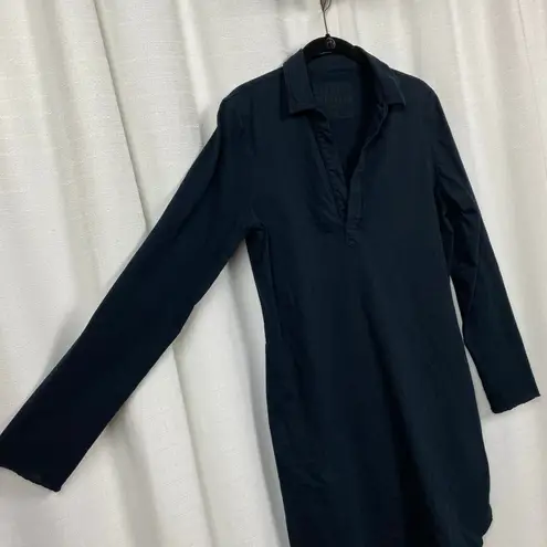 Frank & Eileen Black Cotton Nicole Henley Dress Sz.M