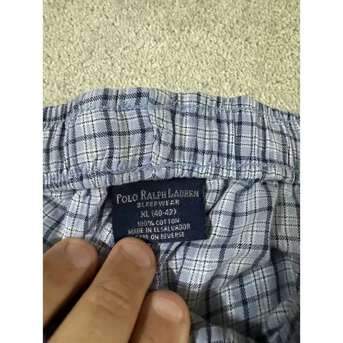 Ralph Lauren Men's Polo  Cotton Sleepwear Sleep Pajama Pants Plaids Blue  XL ***