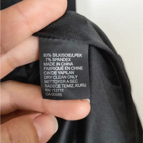 JAY GODFREY Blue Black Colorblock Sleeveless Silk Mini Dress Lined Women's 8