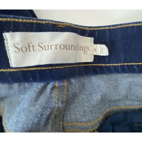 Soft Surroundings Blue Denim Stretchy Skinny Jeans Casual Everyday Comfy Sz PL