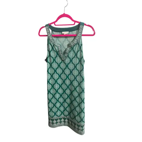 Magnolia Grace Jade Green Alhambra Knit Halter Dress Womens Large Sleeveless