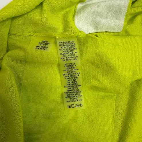 Magaschoni  New York Lime Green Open Front Cardigan XS