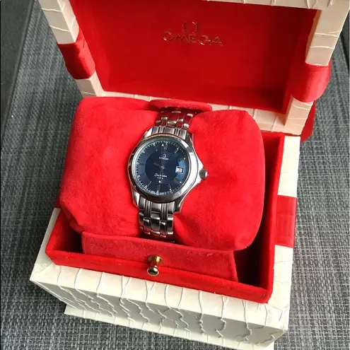 OMEGA SEAMASTER stainless steel watch with box ๐น๐น๐น Blue