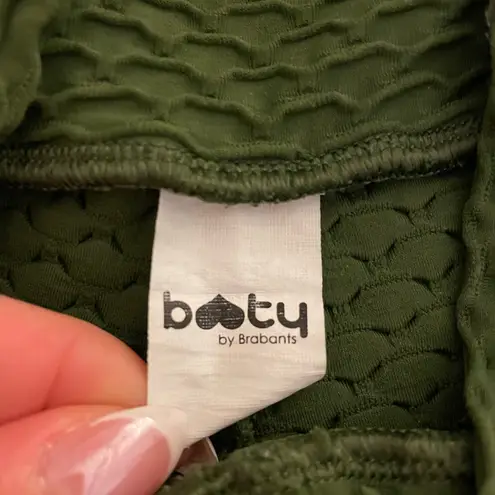 Booty By Brabants Seamless Leggings, Army Green, One Size, EUC
