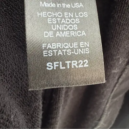 Michael Stars Leather Mix Long Sleeve A line Mini Dress In Black Size S