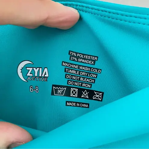 Zyia Active Light N Tight Leggings S Pockets Cropped Teal Green Sz 6-8