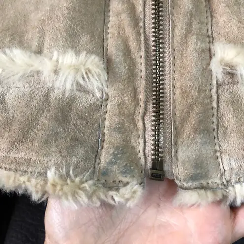 wilson's leather  Tan Suede and Faux Fur Coat Size M