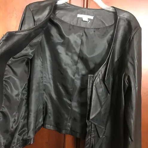 Kenneth Cole  Black Leather Jacket Size L