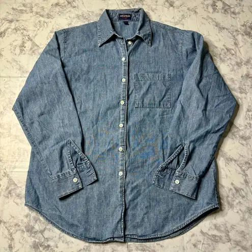 Guess Vintage  Jeans Women's Denim Shirt Small Made in HK Button-Down