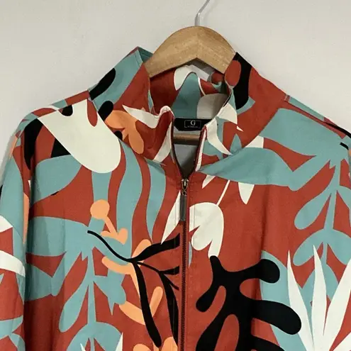 Woman’s G By Guiliani 2x Multicolor Full Zip Long Sleeve Light Weight Jacket Size XXL