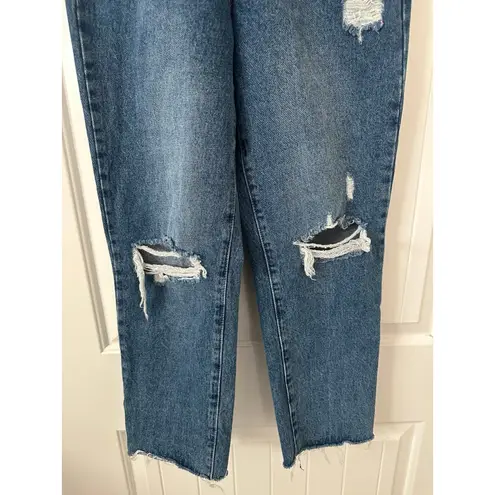 Cotton On  Distressed Straight Leg Blue Jeans Size 4‎