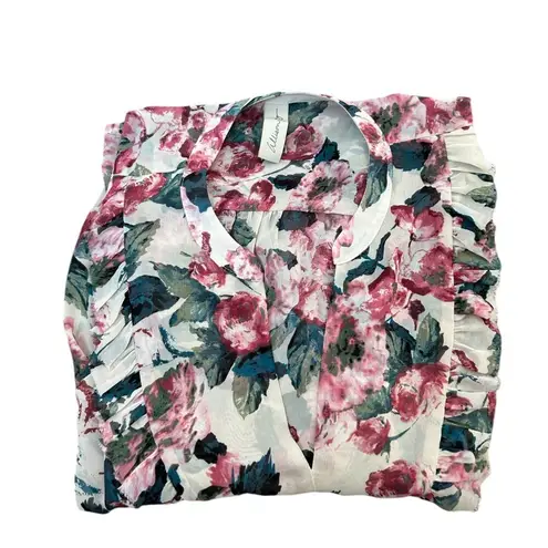 Allison Joy  floral long sleeve ruffle women's top‎ size M - Image 3